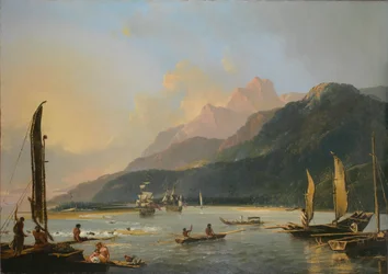 [Widok na zatokę Maitavie [na wyspie] Otaheite [Tahiti].