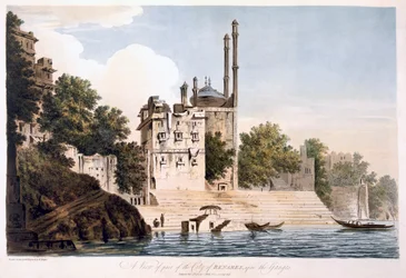 Benares nad Gangesem, 1787 (akwatinta)