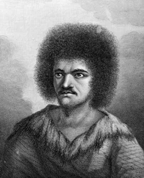 Otto, król Otaheite, ilustracja z „Podróży w kierunku bieguna południowego i dookoła świata” kapitana Jamesa Cooka, grawerowana przez Johna Halla, 1777