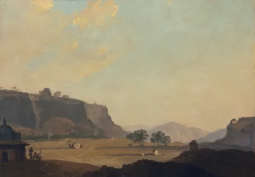 Widok w pobliżu Fortu Gwalior, Indie, ok.1783