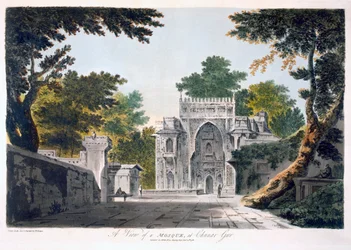 Widok meczetu w Chunar Gur, 1786 (akwatinta)