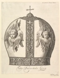 Grecka korona patriarchalna - Tiara Patriarchalis Graeca Aubry de La Mottrayes Travels..., 1723-24.
