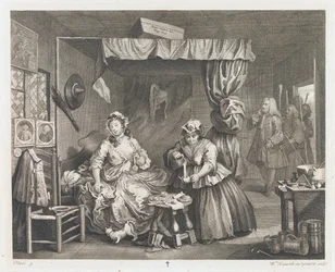 Upadek nierządnicy, projekt 1732, wydrukowany 1744 Dar Lloyda Spencera (trawienie i grawerowanie)