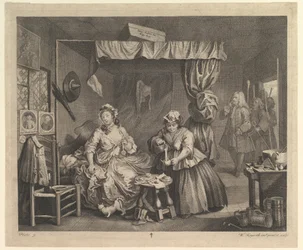 Postęp nierządnic, płyta 3, kwiecień 1732.