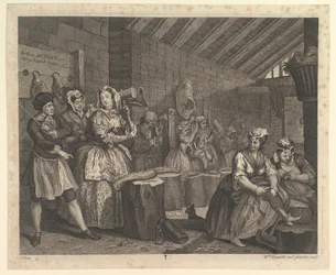 Postęp nierządnic, płyta 4, kwiecień 1732.