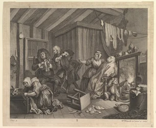Postęp nierządnic, płyta 5, kwiecień 1732.