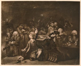 Postęp prowizji — 6: The Gaming House, 1733.