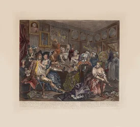 Postęp rozpustnika, płyta 3: Scena w karczmie, ok. 1735.
