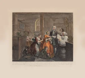 Postęp rozpustnika, płyta 5: Żonaty ze starą panną, ok. 1735.