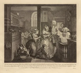 Postęp A Rake’a, tablica V, czerwiec 1735 (rycina i akwaforta na papierze czerpanym, stan i)