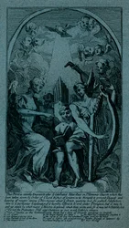Burleska na Ołtarzu Kent w St Clement Danes, c1725