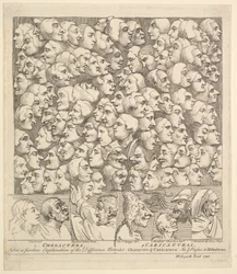 Postacie i karykatury, kwiecień 1743.