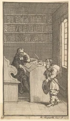 Hudibras i prawnik Siedemnaście małych ilustracji dla Samuela Butlersa Hudibras, nr..., 1721-26.
