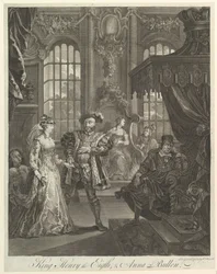 Król Henryk VIII i Anna Bullen, ca. 1728.