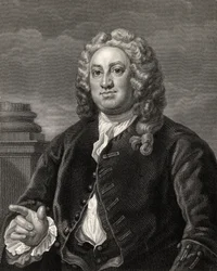 Martin Folkes, rytowany przez R. Harta, z "Dzieł Hogartha", opublikowanych w 1833 r.