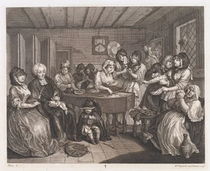 Pogrzeb nierządnicy, projekt 1732, wydrukowany 1744 (akwaforta i grawerowanie)