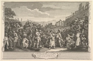 Idle Prentice Executed at Tyburn Industry and Idleness, tablica 11, 30 września 1747.