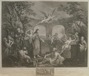 Pula Bethesda, rytowana przez J.M. Delatre i Simona Francisa Raveneta, opublikowana przez Johna Boydella (1719-1804) 1772