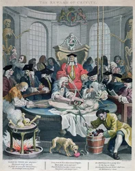 Nagroda za okrucieństwo, z „Czterech etapów okrucieństwa”, rytowane przez Thomasa Cooka (1744-1818), 1799