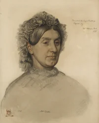Pani Thomas Combe (1806-1893) (kreda czerwona i czarna)
