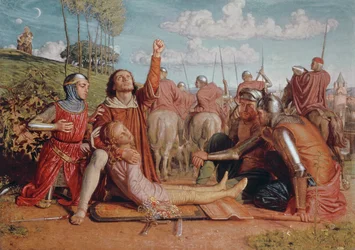 Rienzi przysięga uzyskać sprawiedliwość za śmierć swego młodego brata, zabitego w potyczce między stronnictwami Colonna i Orsini, 1849-49