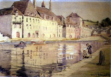 Quimperle (akwarela na papierze)
