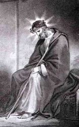 Chrystus ukoronowany cierniami, z książki „Historia i życie naszego Błogosławionego Pana i Zbawiciela Jezusa Chrystusa”, wielebnego J. Milnera, wydanej przez B. Crosby