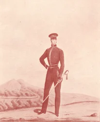 Oficer strzelców Armii Madras, rozbierz, c1837-1843, 1909