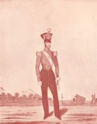Oficerowie Piechoty Armii Madras na linii, c1837-1843, 1909