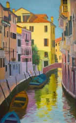 Kanał Burano (olej na pokładzie)