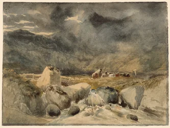 Moel Siabod, północna Walia (akwarela)