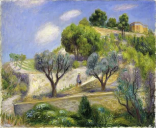 La colline de Vence - "Tarasowe wzgórze, Vence" Obraz Williama Jamesa Glackensa (1870-1938) Olej na płótnie