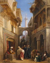 Scena uliczna w Kairze, 1839.