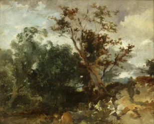 Study of Trees, ok. 1840 (olej na miedzi)