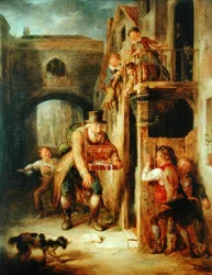 Fałszywa paczka (olej na płótnie)