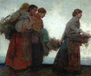 Na groblach (olej na płótnie)