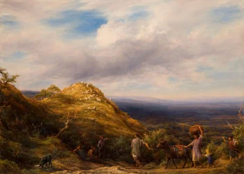 Zalesiona dolina i wzgórze, 1865.