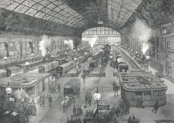 Stacja Cannon Street - noc, 1891