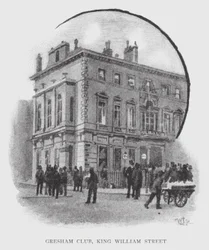 Gresham Club, King William Street (lito)