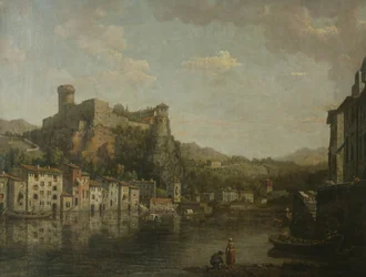 Widok w Lyonie (olej na płótnie)