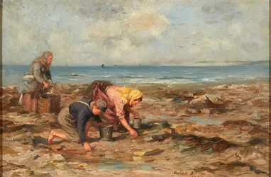 Zbieracze małży (olej na płótnie)