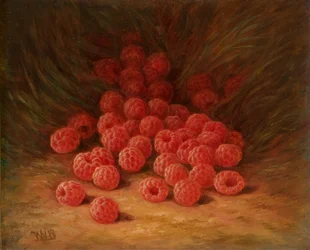 Czerwone maliny na dnie lasu 1866 (olej na płycie)