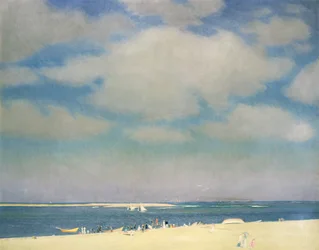Pejzaż morski z piaszczystą plażą (Plaża w Chatham) ok. 1915 (olej na płótnie)