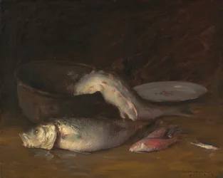 Martwa natura z rybami, ok. 1910 r. (olej na płótnie)