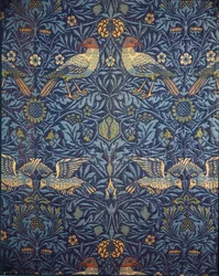 Ptaki. Tkanina dekoracyjna, 1878.