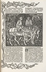 Ilustracja do opowiadania "Studnia na końcu świata". Ilustracja i projekt autorstwa Williama Morrisa.