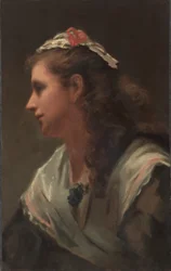 Jego pierwsza modelka - panna Russell, ok. 1873 (olej na płótnie)