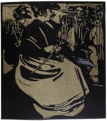 Flower Merchant, Londyn w „” Typach Londynu” Williama Nicholsona (1872-1949)