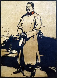 Kaiser Wilhelm II (1859-1941) ilustracja z „Dwunastu portretów – druga seria”, wydanej w 1899 r. (drewno ręcznie kolorowane)