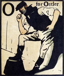 O jak Ostler, ilustracja z „Alfabetu”, wyd. William Heinemann